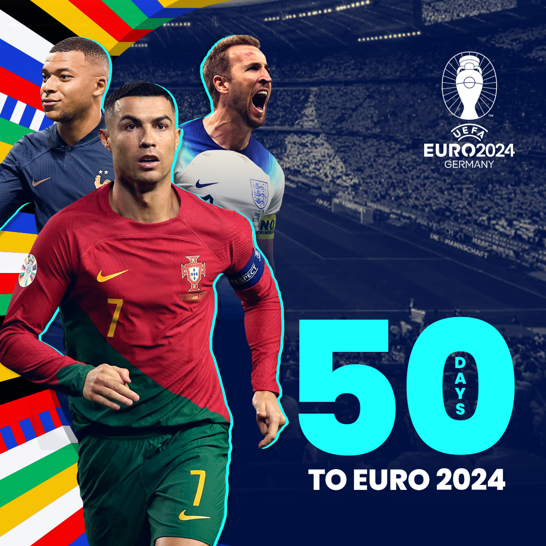 It's 50 Days to the biggest tournament in Europe. Which team are you backing to win the Euros? Bet now on the outright winner at bking.me/EURO2024 #BetKing #Euros2024