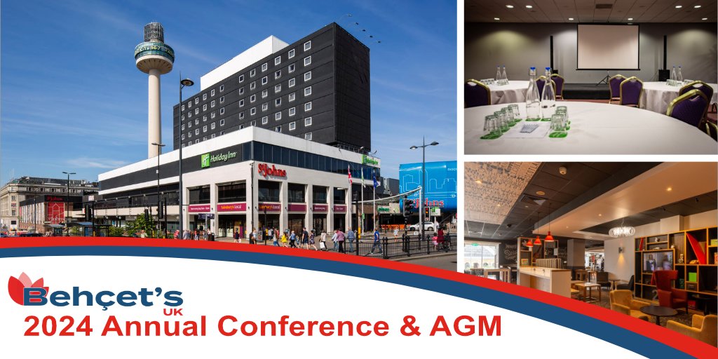 After the success of our first two hybrid conferences in 2022 and 2023 we are pleased to confirm that our 2024 Conference and AGM will also be hybrid.

The event will take place on Saturday 19 October 2024 at the @HolidayInn City Centre Liverpool. #Behcets