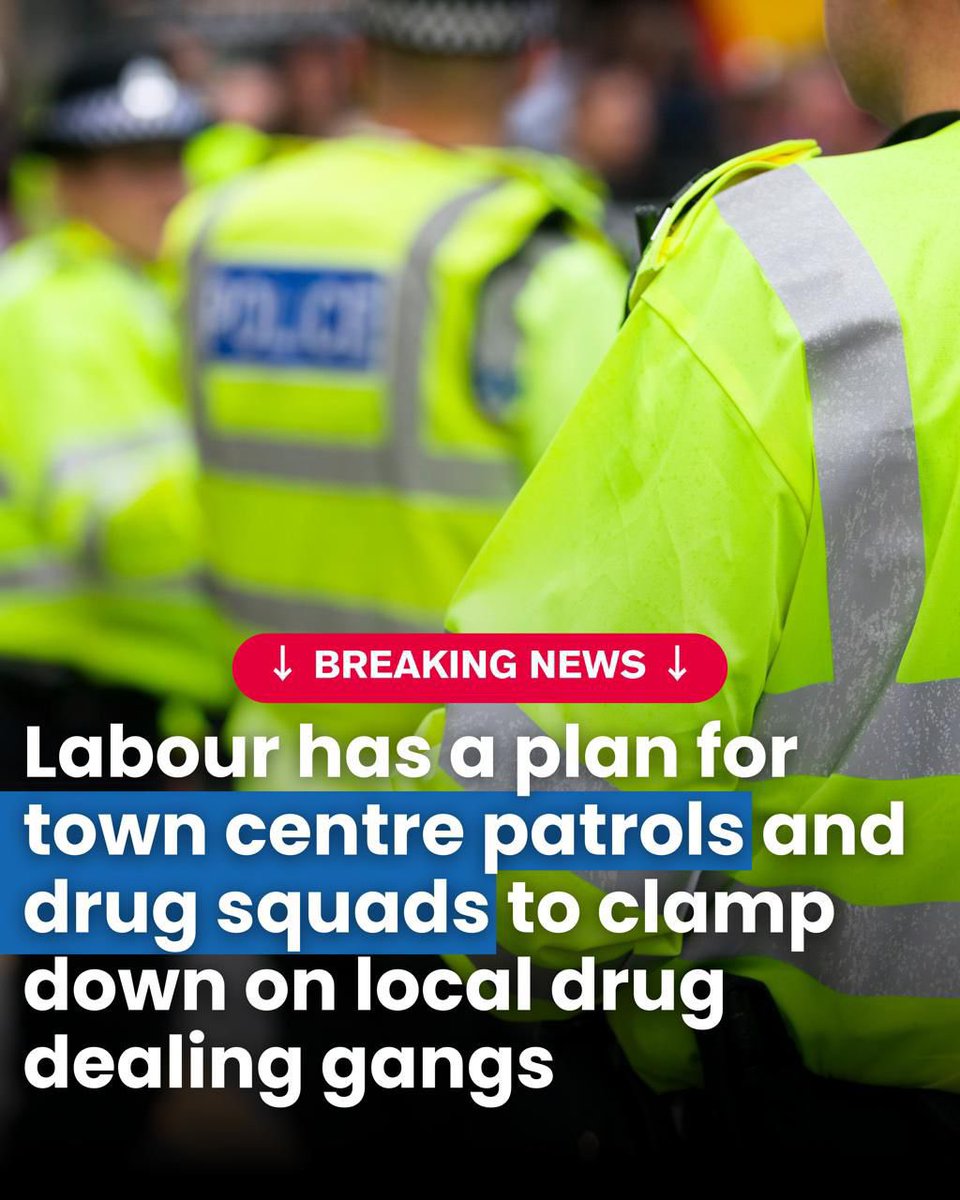 🚔 Our communities can only thrive when people feel safe. That’s why Labour has a plan to bring back neighbourhood policing, putting 13,000 more neighbourhood police and PCSOs back on the beat.
