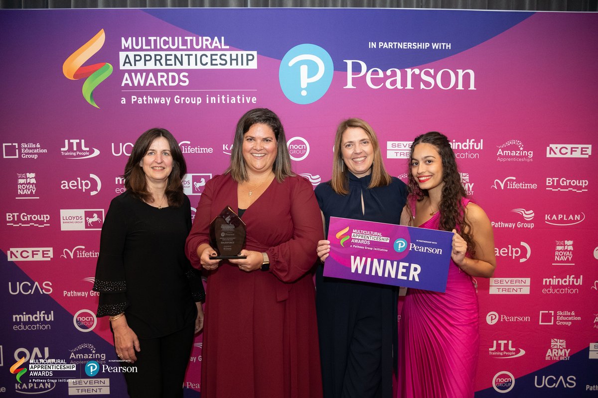 🏆 DIGITAL & TECHNOLOGY 🏆 Throwback to The Multicultural Apprenticeship Awards 2023 when @SalesforceUK won #Digital & #Technology #EmployerOfTheYear! …lticulturalapprenticeshipawards.co.uk Sponsored by @BTGroup #MCAppAwards #Apprenticeships #Salesforce