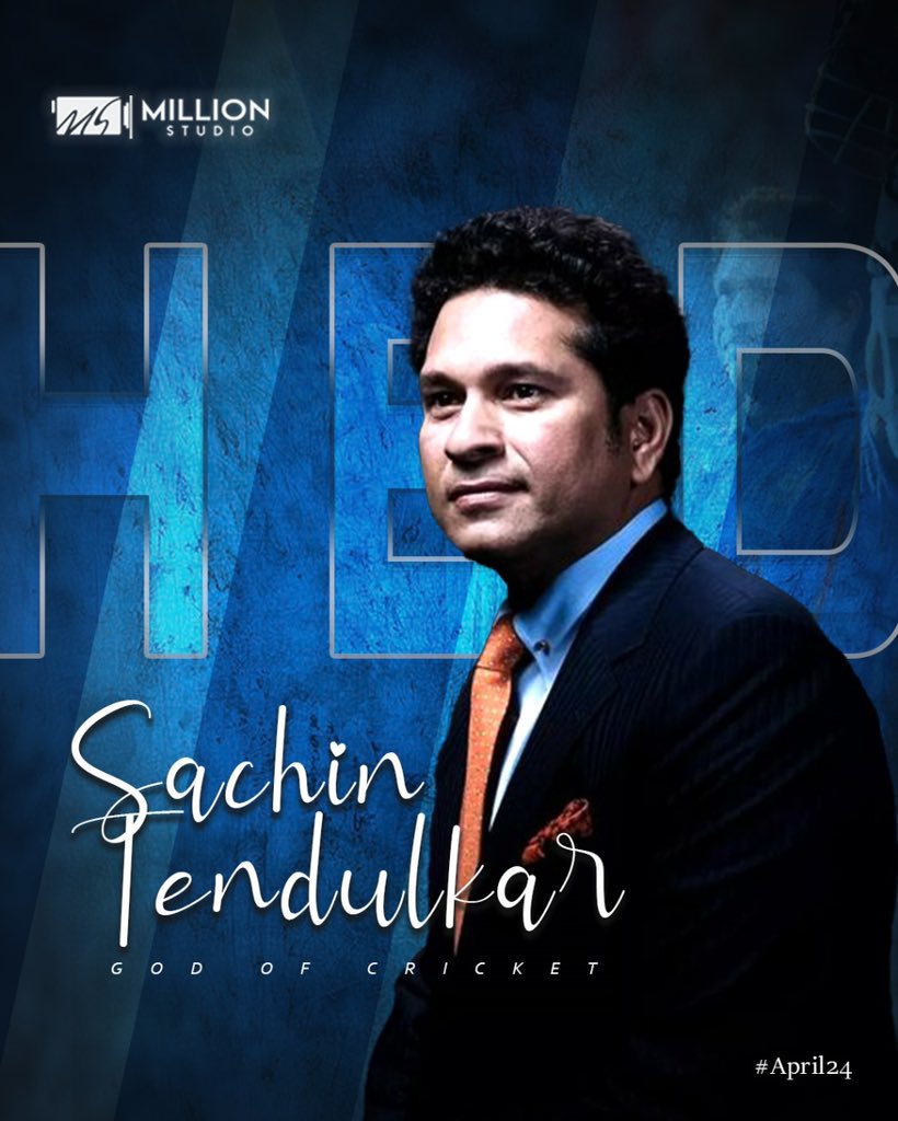 Wishing the Master Blaster, @sachin_rt , a very happy birthday! May his life continue to inspire and his legacy in cricket endure for generations to come. #sachintendulkar #godofcricket #masterblaster #indiancricket #csk #mumbaiindians #mi #ipl #millionstudio