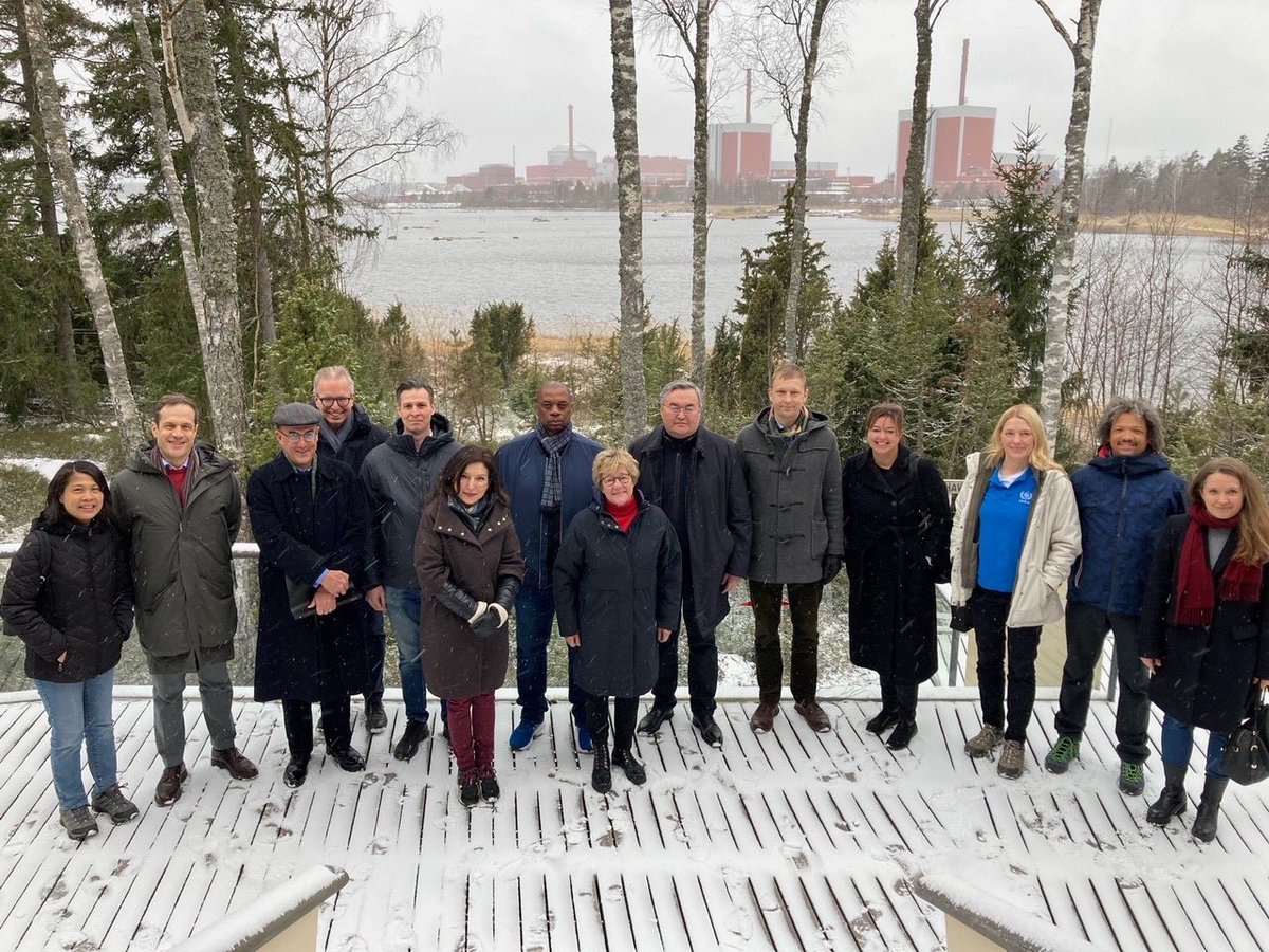 Very interesting visit with a group of @iaeaorg Ambassadors of 🇫🇮Finland’s Olkiluoto 3 Nuclear Power Plant and #Onkalo spent fuel disposal facility. Thanks to Ambassador @Vaskunlahti and @FinEmbVienna for hosting us and to @tvo_fi and @Posiva_fi for the briefings and discussions