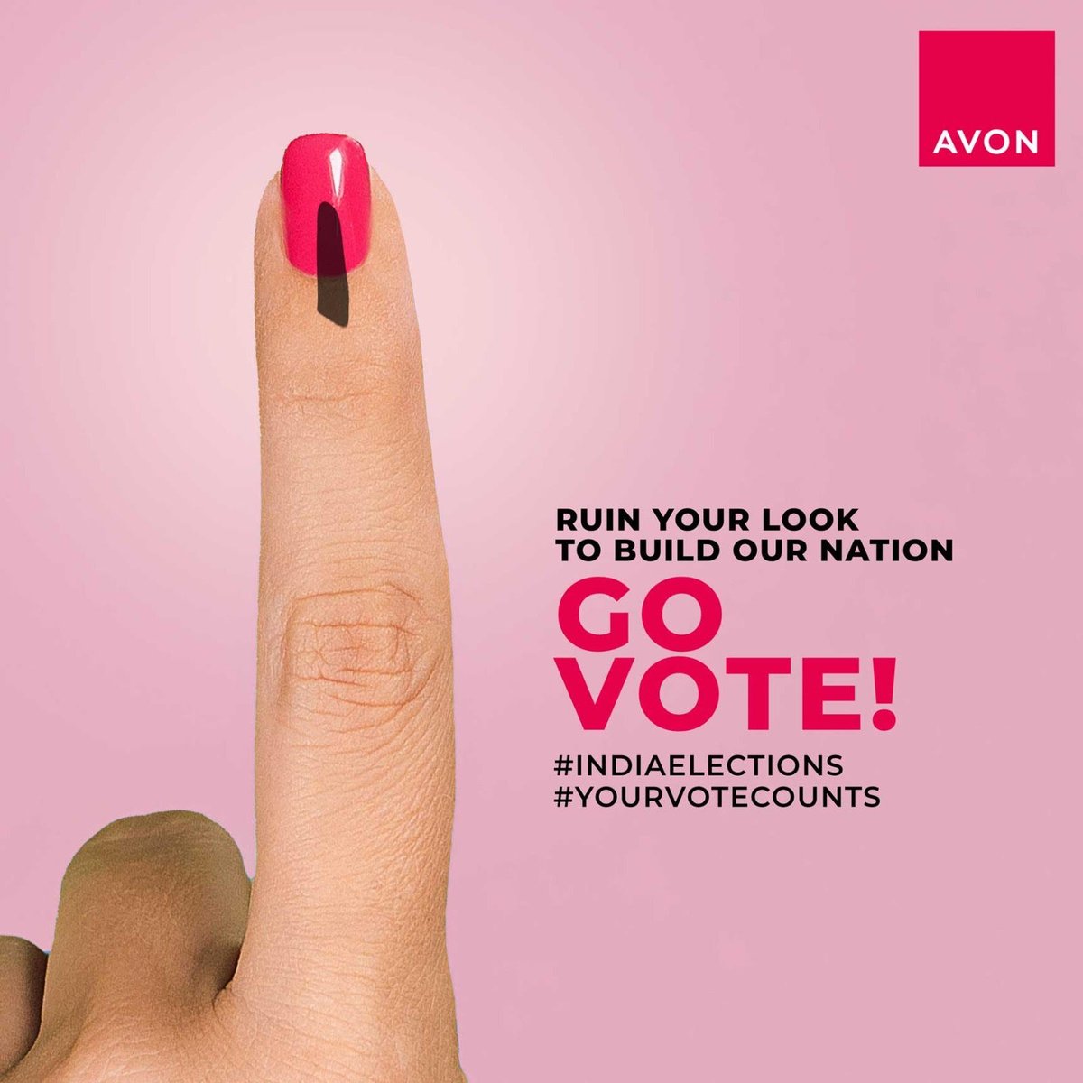 AvonIndia's tweet photo. Avon encourages you all to Go Vote!✨
Every vote counts — so make a difference, today!

#avon #avonindia #MyVoteMyVoice #Election2024 #YourVoteMatters #ElectionDay #VoteForChange #votetoday #election #elections #electioncommissionofindia #electionday #politics #india #vote https://t.co/PzeUPPYYH1