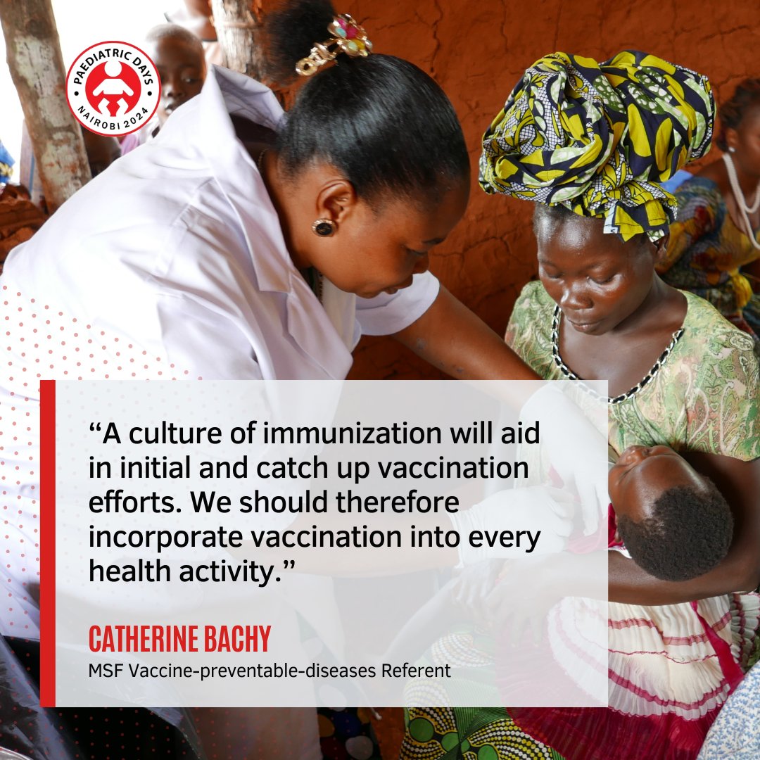With less than 2 Weeks to go to the 2024 MSF Paediatric Days, Catherine Bachy and other MSF vaccine experts weighed in on the importance of #childhoodvaccination. Read the full article here: paediatrics.msf.org/news/paediatri…