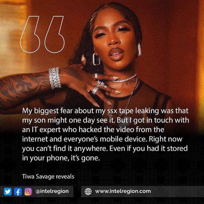 I honestly don’t believe Tiwa savage said this sha , they just wan set am up