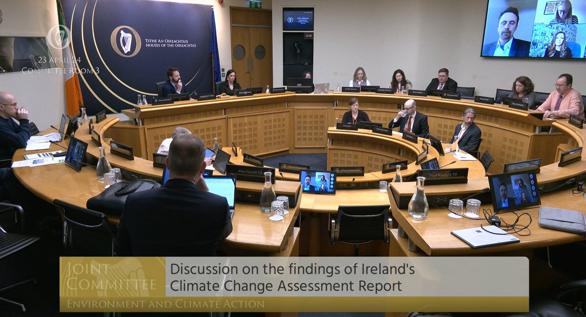🌎@DCU researcher @diarmuidtorney spoke to the @OireachtasNews Committee for the Environment & Climate Action 📕He was joining the rest of the team behind the recent @EPA Climate Change Assessment The report is the first of its kind in Ireland: dcu.ie/humanities-and…