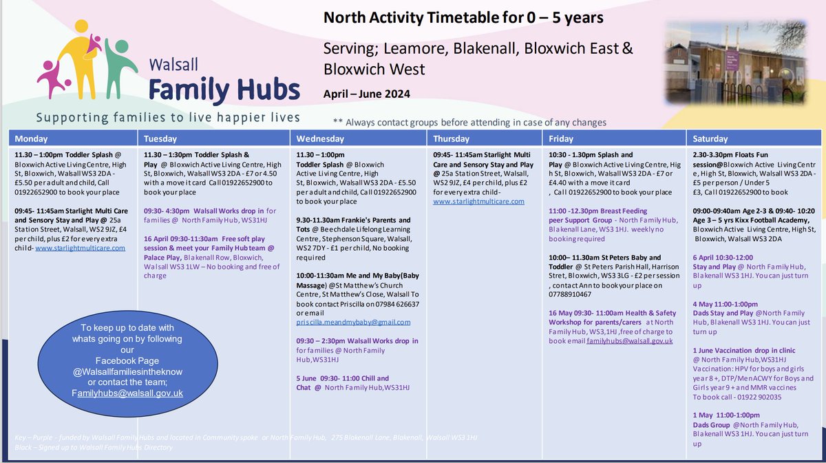 Check out what's going on in your area and Local Family hubs.
Book your places and enjoy some fun 📷