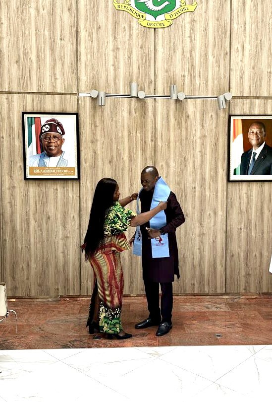 CoteAbuja's tweet photo. SEM TRAORE Kalilou a reçu en audience ce mardi 23 avril 2024, une délégation de la société N&amp;G Consulting Firm Ltd, conduite par Madame NGOZICHI Okorié, CEO N&amp;G Consulting Firm Ltd. https://t.co/lcWKtW6IOP https://t.co/b0BvavihB0