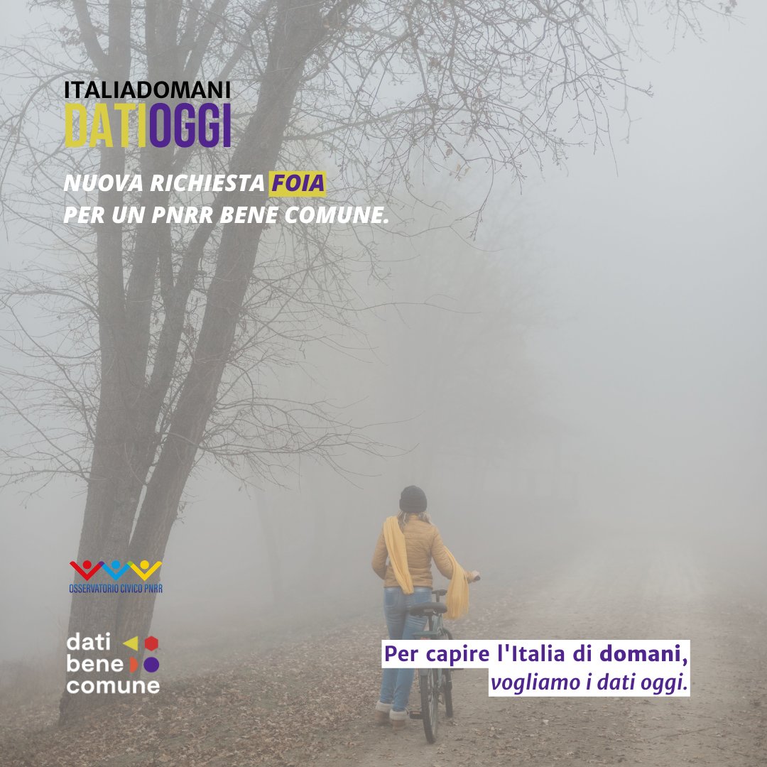 Nonostante siano passati più di 5 mesi dall’approvazione del cosiddetto “nuovo #Pnrr”, il governo non ha pubblicato informazioni fondamentali sul piano. Per questo, insieme a quasi 300 organizzazioni della società civile italiana, siamo stati costretti a inoltrare un nuovo Foia.