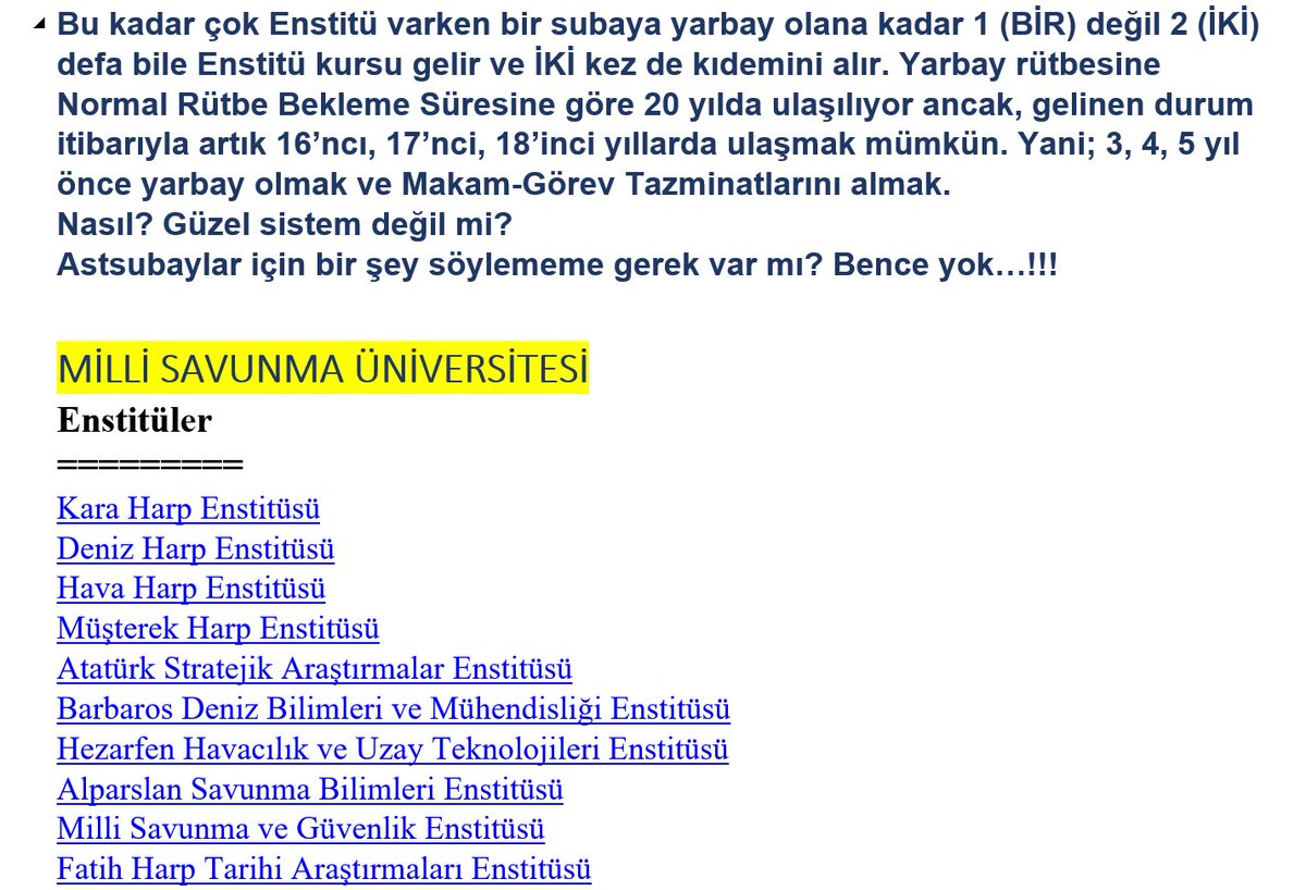 Tablo NET... Artık mevcut statükonun sürdürülemeyeceği aşikar. Ortada olan; KAST SİSTEMİNE MARUZ, HAK VE ÖZGÜRLÜKLER BAĞLAMINDA ANAYASAL HAKLARI ELİNDEN ALINMIŞ ASTSUBAY SINIFI GERÇEKLİĞİ❗ Tuhaf olansa: MEVCUT ERK YAPININ KAYITSIZLIĞI❗ BEKA ORDUSUZ, ORDU ASTSUBAYSIZ OLMAZ❗