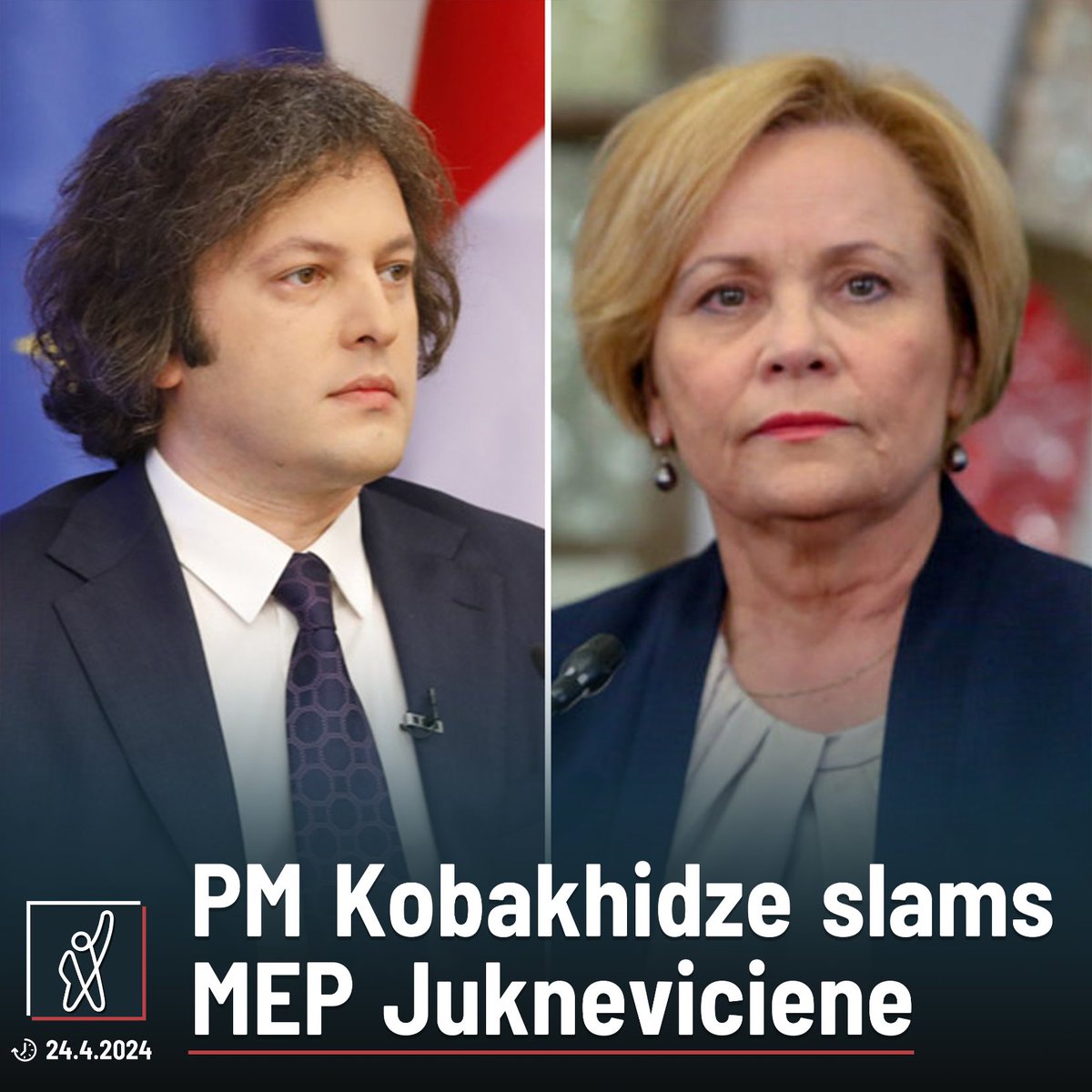 “Rasa [Jukneviciene] cannot be the face of Europe. Rasa that is a type that fell out of the Warsaw Pact,” PM Irakli Kobakhidze said about MEP and former Lithuanian Defence Minister @RJukneviciene following her calls of “debizinization” of Georgia.