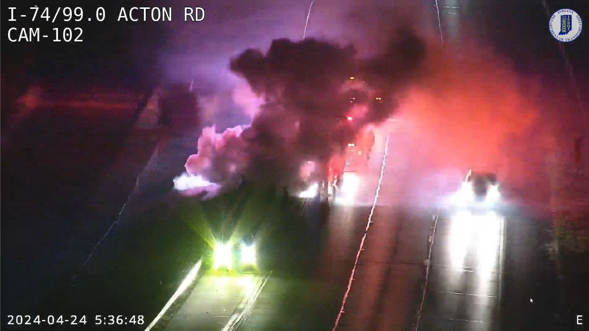 Car fire I 74 at Acton road. Live coverage now on #13sunrise.
#13news #13weather