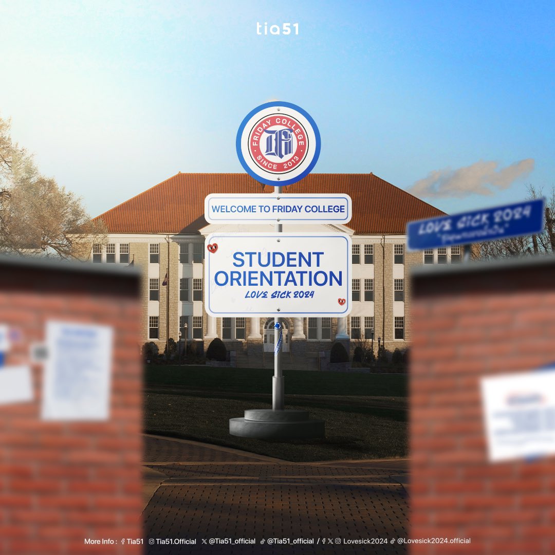 Welcome to Friday college !!!
Student orientation 🏫💙🤍

พบกับกิจกรรมงานปฐมนิเทศเข้าโรงเรียนครั้งแรก ! ของเด็กฟรายเดย์ได้เร็ว ๆ นี้ 

#lovesick2024 
#ชุลมุนกางเกงน้ำเงิน 
#fridaycollege