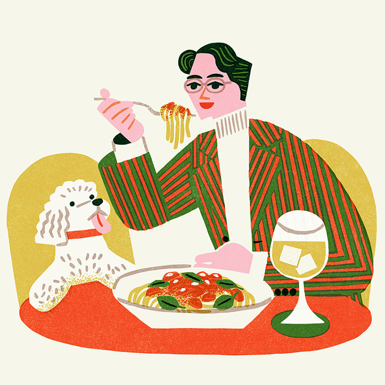 「亀屋食品様のコーポレートサイト内のイラストの一部です。 実際のサイトでは動きもあ」|岸　潤一のイラスト