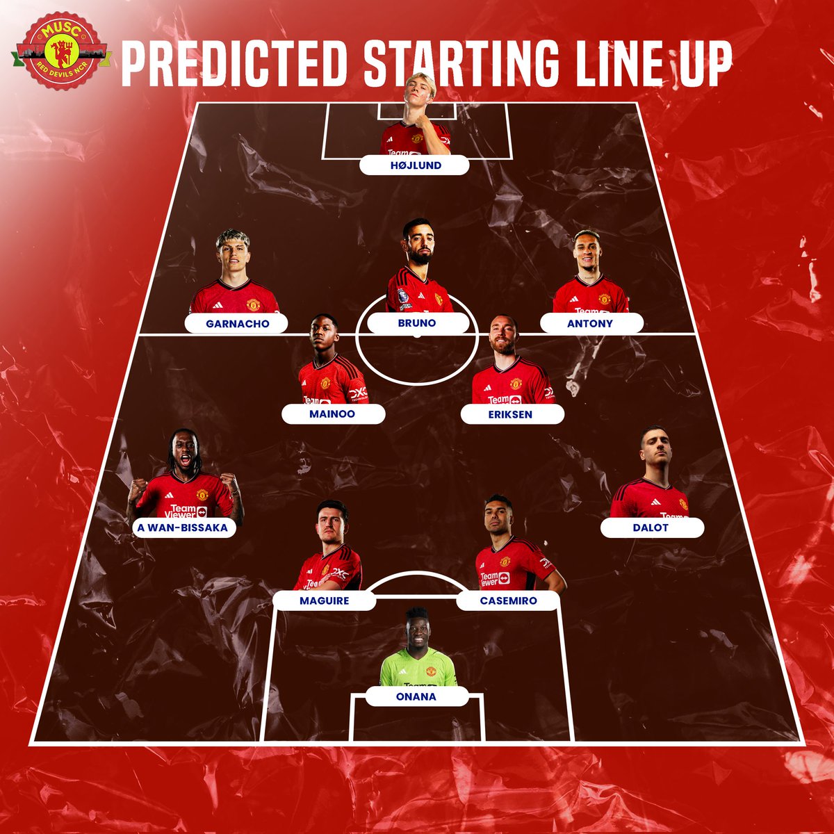 Our predicted XI to take on Sheffield United at home. #ManchesterUnited #ManUnited #MUFC #epl