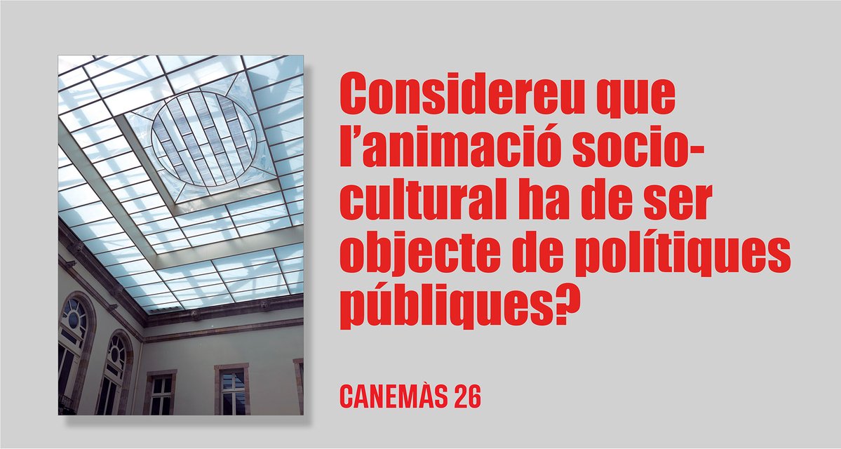 💬Per les formacions parlamentàries, quin ha de ser el rol de l’animació sociocultural a Catalunya? #Canemàs26

📩Subscripcions i adquisicions: canemas@ens.cat