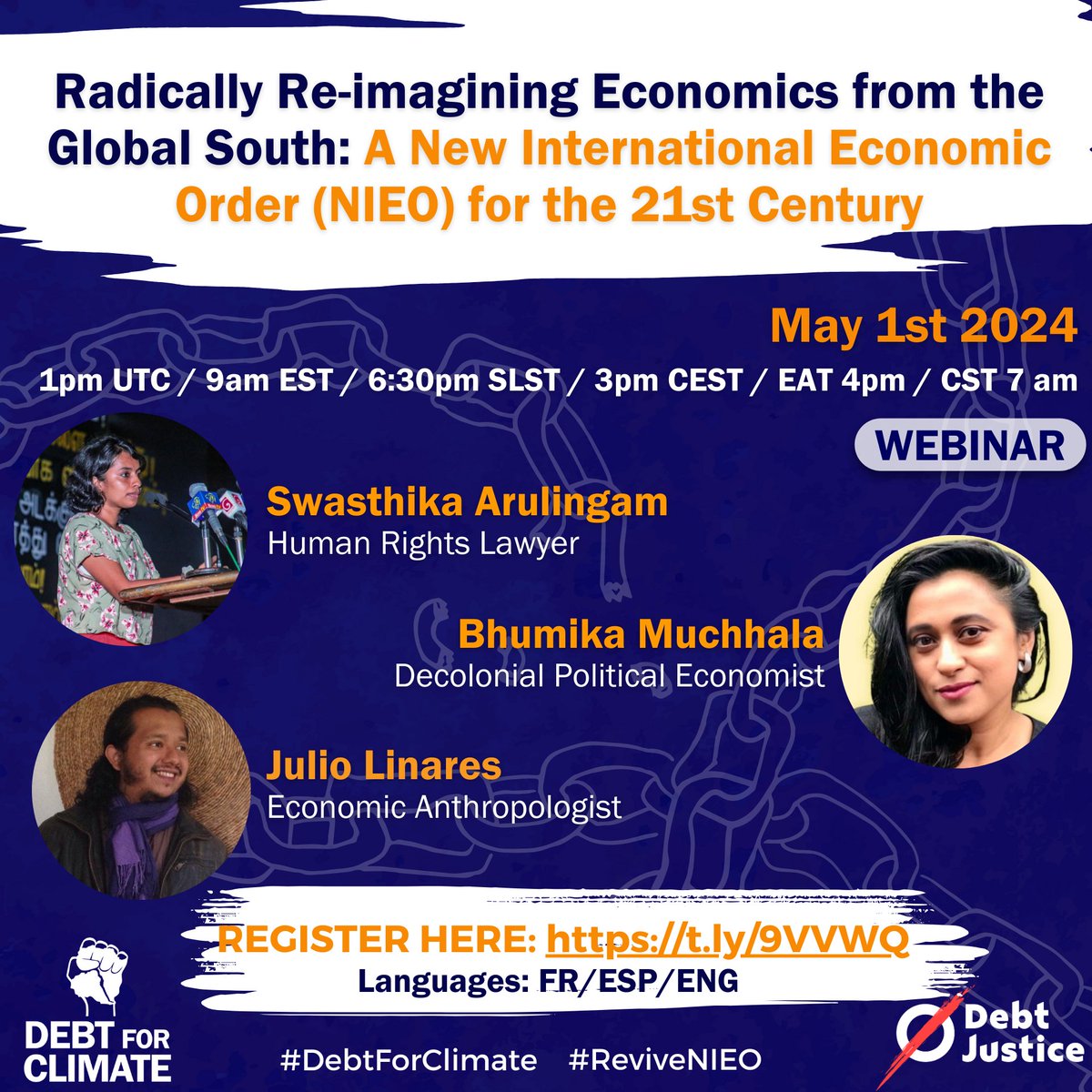 🌤️Welcome to a new phase of our campaigning!☀️

✊Let’s talk about the broader transformations that need to happen in the current economic and financial system for #DebtCancellation to achieve true liberation and self-determination for the Global South! 

On May 1st, we will