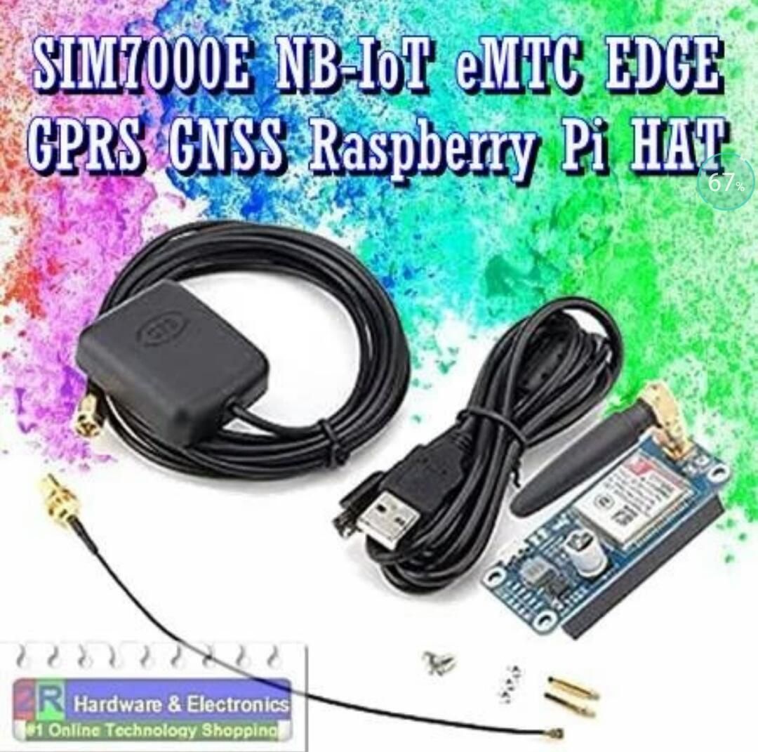 SIM7000E NB-IoT eMTC EDGE GPRS GNSS Raspberry Pi HAT -  buff.ly/3U62Sws