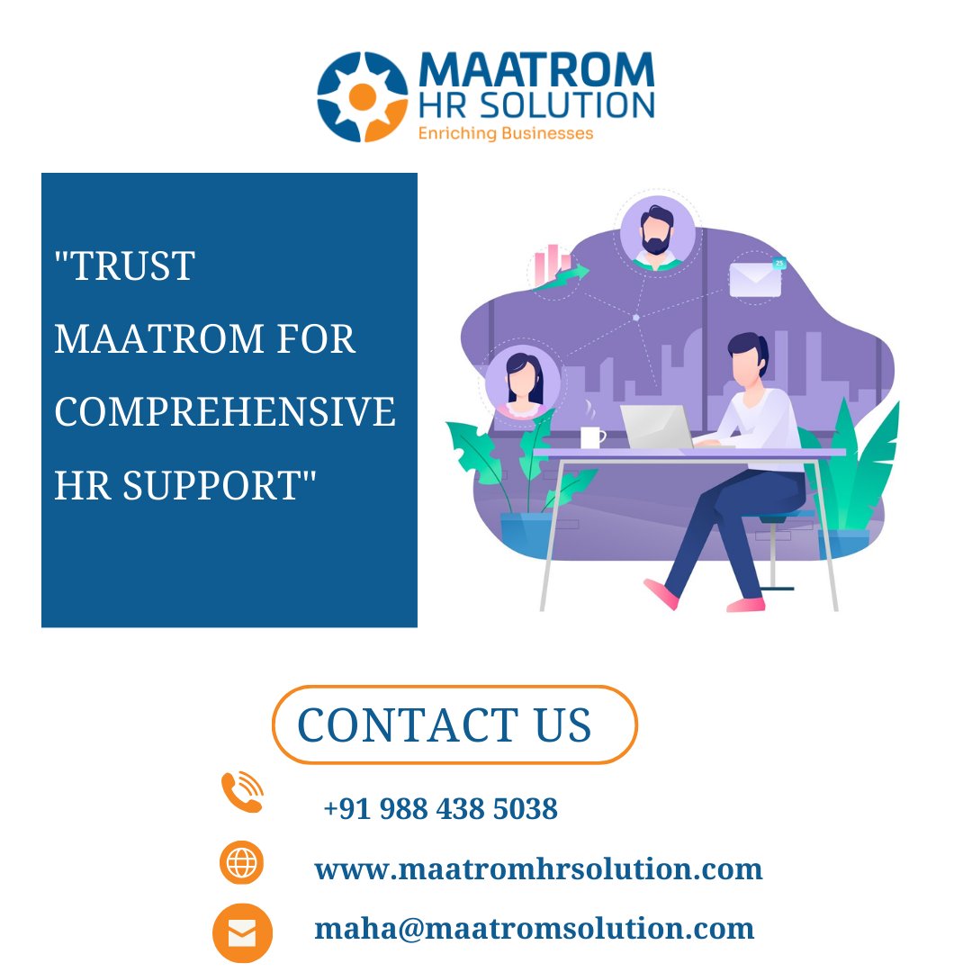 'Trust Maatrom for Comprehensive HR Support.'

#payroll #payrolloutsourcing #payrollservices #payrollmanagement #globalrecruitmentservices #staffingservices #hrservices                         

Mahalakshmi Ambuli 9884385038 maatromhrsolution.com/hr-services-in…