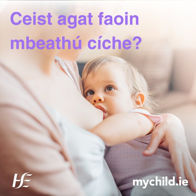 An bhfuil cabhair agus tacaíocht uait leis an mbeathú cíche? Tá ár gcomhairleoirí lachta ar fáil le comhairle a thabhairt duit maidir le gach gné den bheathú cíche: bit.ly/44gcIjK