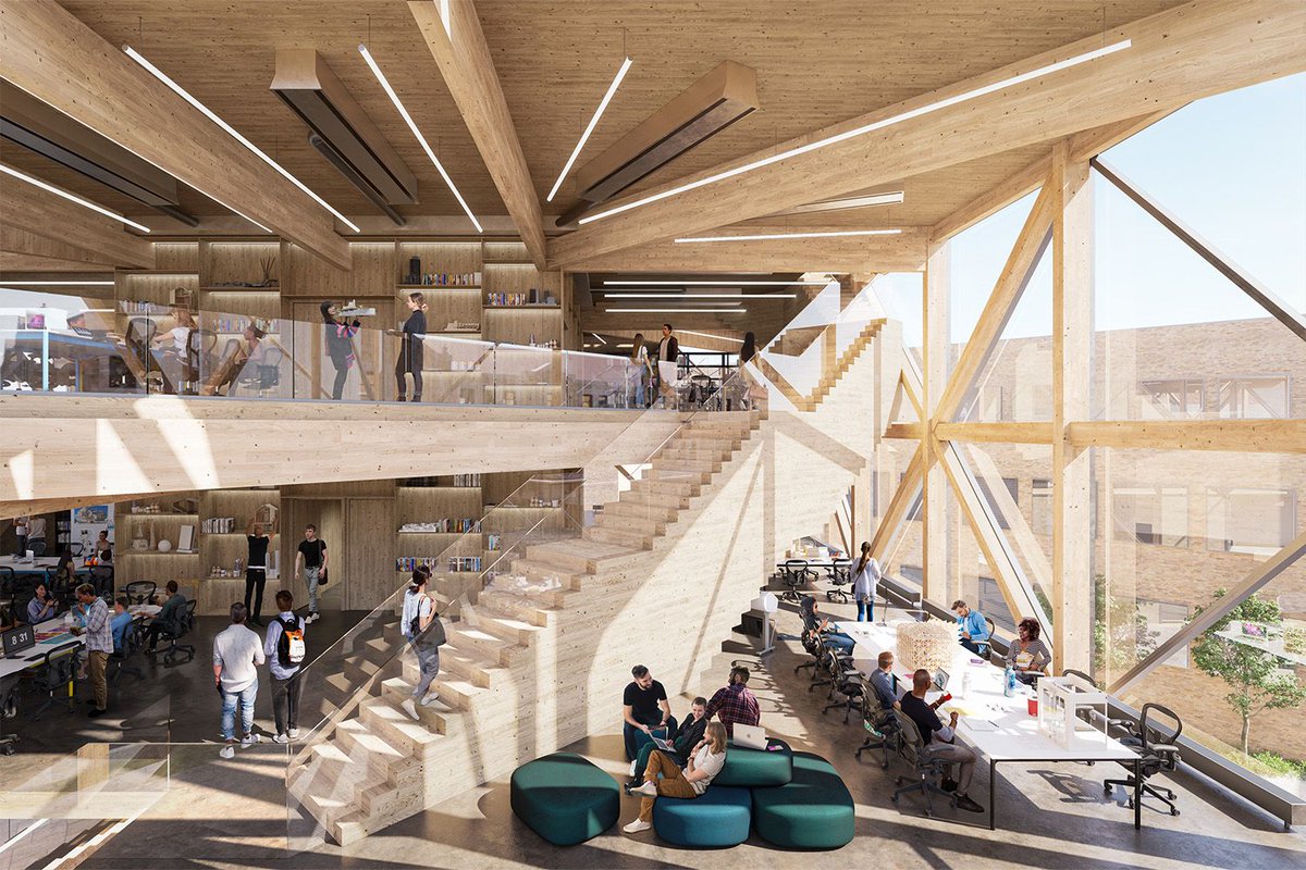 Bjarke Ingels Group has revealed a new timber building called the “Makers’ KUbe' for the The University of Kansas 🏛️📐👷🏻‍♂️

Check out the full article on ParametricArchitecture 👉 bit.ly/3WcNpNx

#architects #architecture #timberbuilding #big #bjarkeingels