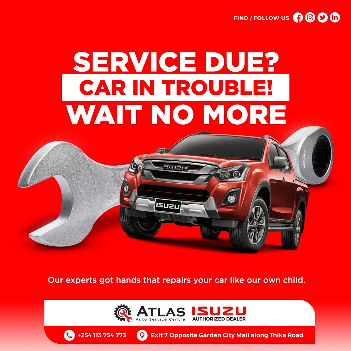Service due? Car in trouble? Wait no more! Our experts treat your car like our own child, with hands that repair and care. Trust @Atlasautocentre to bring your ride back to life! #howcanwehelp #garage #isuzu #CarCare #ExpertHands #cera #floods #earthquake