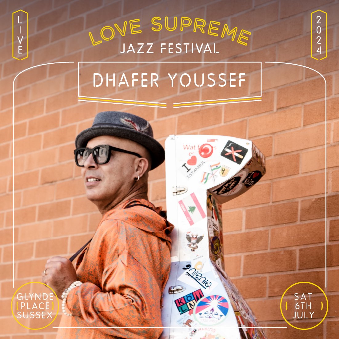 The Oud Master, Composer and Vocalist Dhafer Youssef will be enchanting the Love Supreme festival’s audience on the night of Saturday 6th July. 🎫 Available on Love Supreme’s and Dhafer Youssef websites.