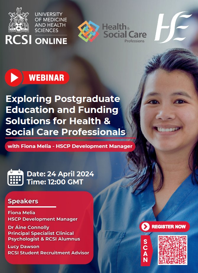 We are really looking forward to attending and presenting some of our Micro Credential courses at this free webinar this morning! @WeHSCPs @RCSI_Irl