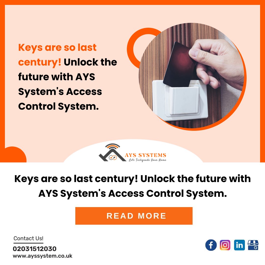 ayssystem's tweet photo. Keys are so last century! Unlock the future with AYS System's Access Control System.
Dial 02031512030 now or visit for more details: https://t.co/qsPl2kF5AY
#AccessControl #securitysolutions #homesecuritysystem #securitysysteminstallation #accesscontrolsystem https://t.co/bu1XNgdteD