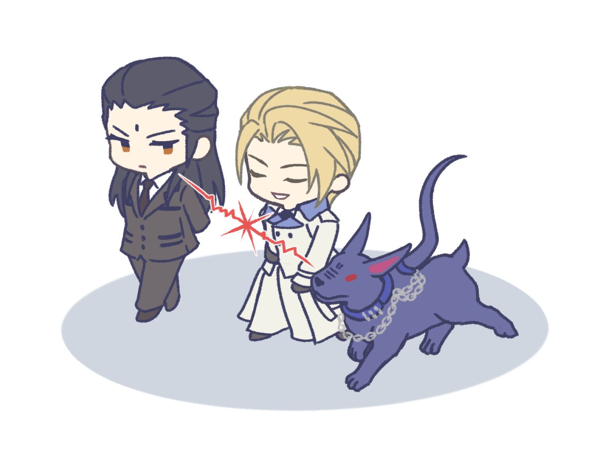 「まずは散歩から距離を縮めて欲しいツォンル+Dちゃん」|もるもる🐉6.35spoilerのイラスト