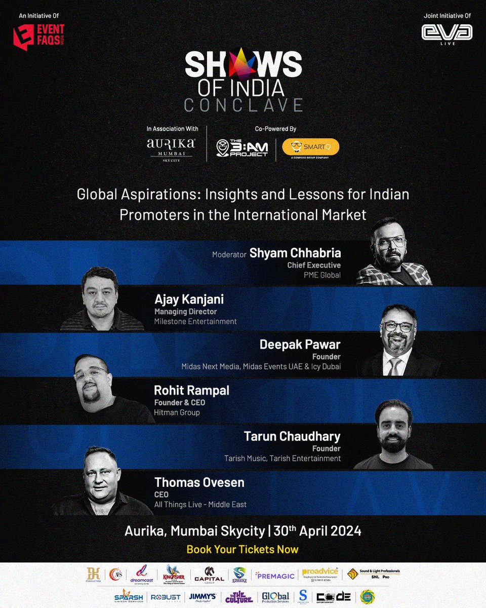 From India to the World: Winning strategies, insights and opportunities for Indian promoters to conquer International Markets.

Reserve your seat at the show today!

30th April | Aurika, Mumbai Skycity
@Shows_of_India