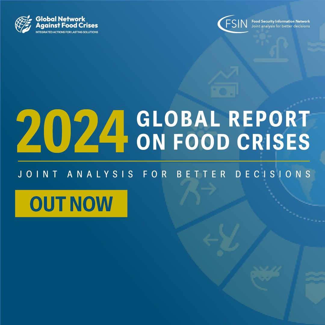 🔴OUT NOW!

🌍The 2024 Global Report on Food Crises   

Download the report, get all the #GRFC24 resources, and find out more about #foodcrises and malnutrition in 2023.

Access the report: bit.ly/GRFC24

#fightfoodcrises