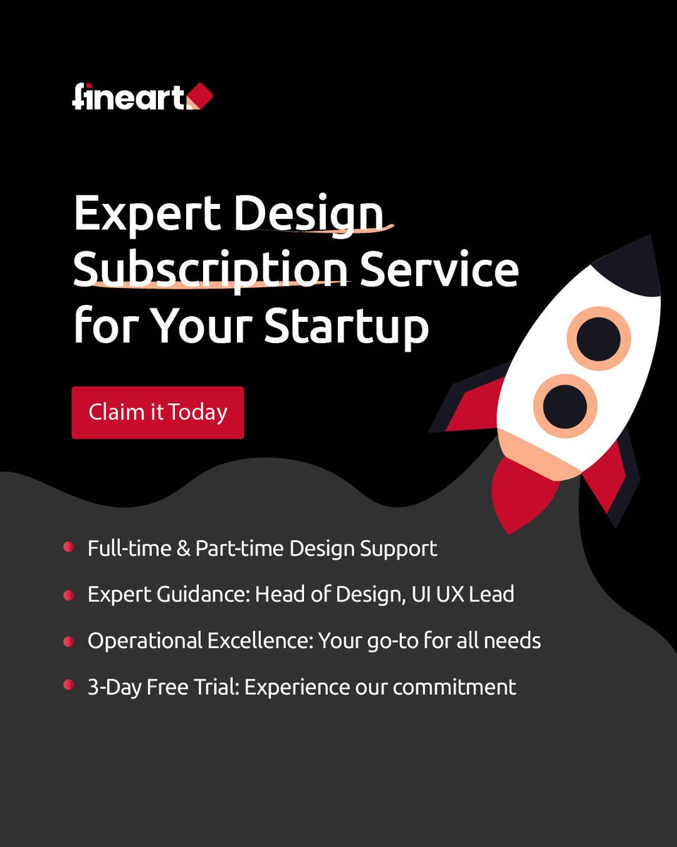 fineartagency's tweet image. &quot;Empower your startup with our Expert Design Subscription Service! Experience our commitment with a 3-day free trial - claim it today! 
fineartdesign.agency/startup-design… 
#startupoffer #designoffer #designsolutions #designsubscription&quot;