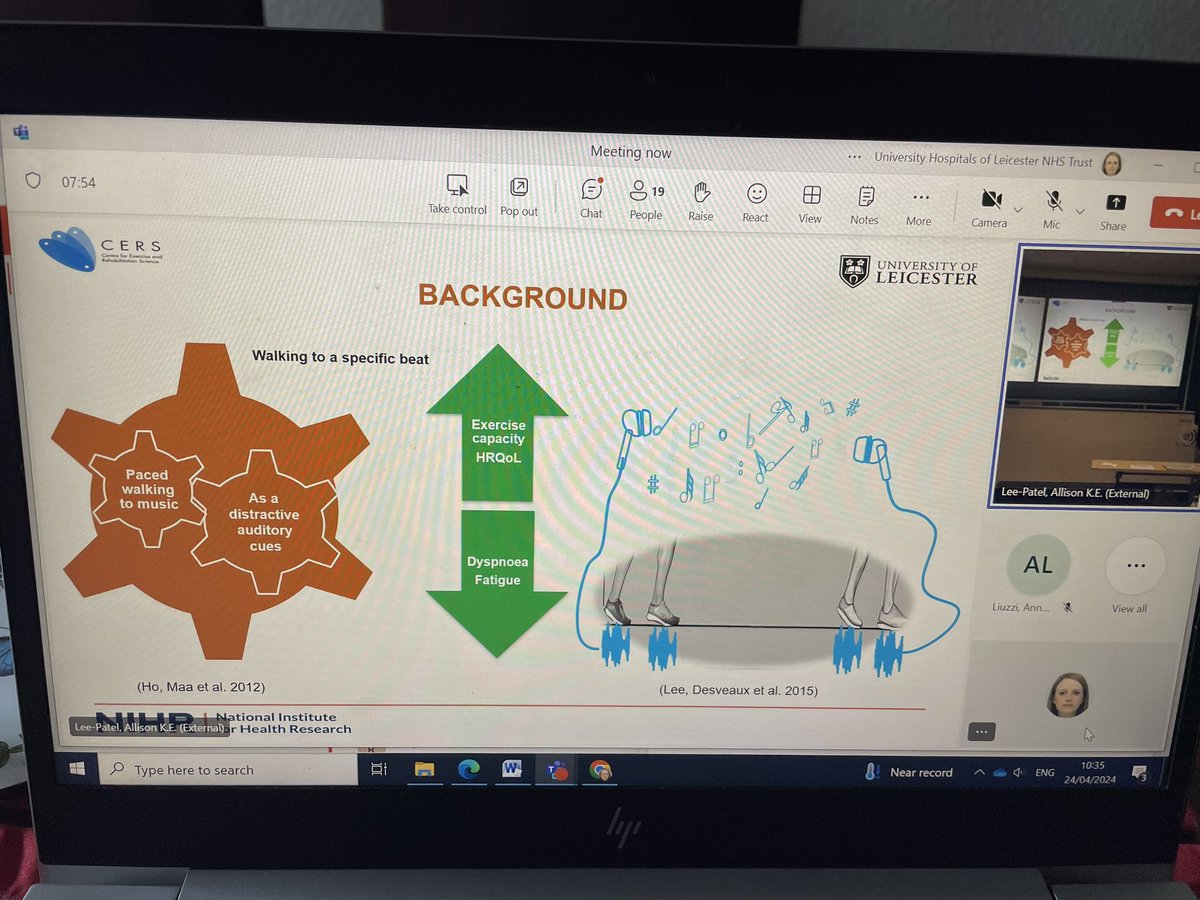 CersResearch's tweet photo. Well done 👏 @alhothaly_omar on his first @UoLRespSci PGR conference presentation this morning. His work is looking at music to facilitate adherence to walking exercise prescription in pulmonary rehab 🚶 🎶 @CersResearch @pulm_rehabUHL @MarkWOrme @LinzyWolloff @SallySingh_ https://t.co/AdeRzPRt17