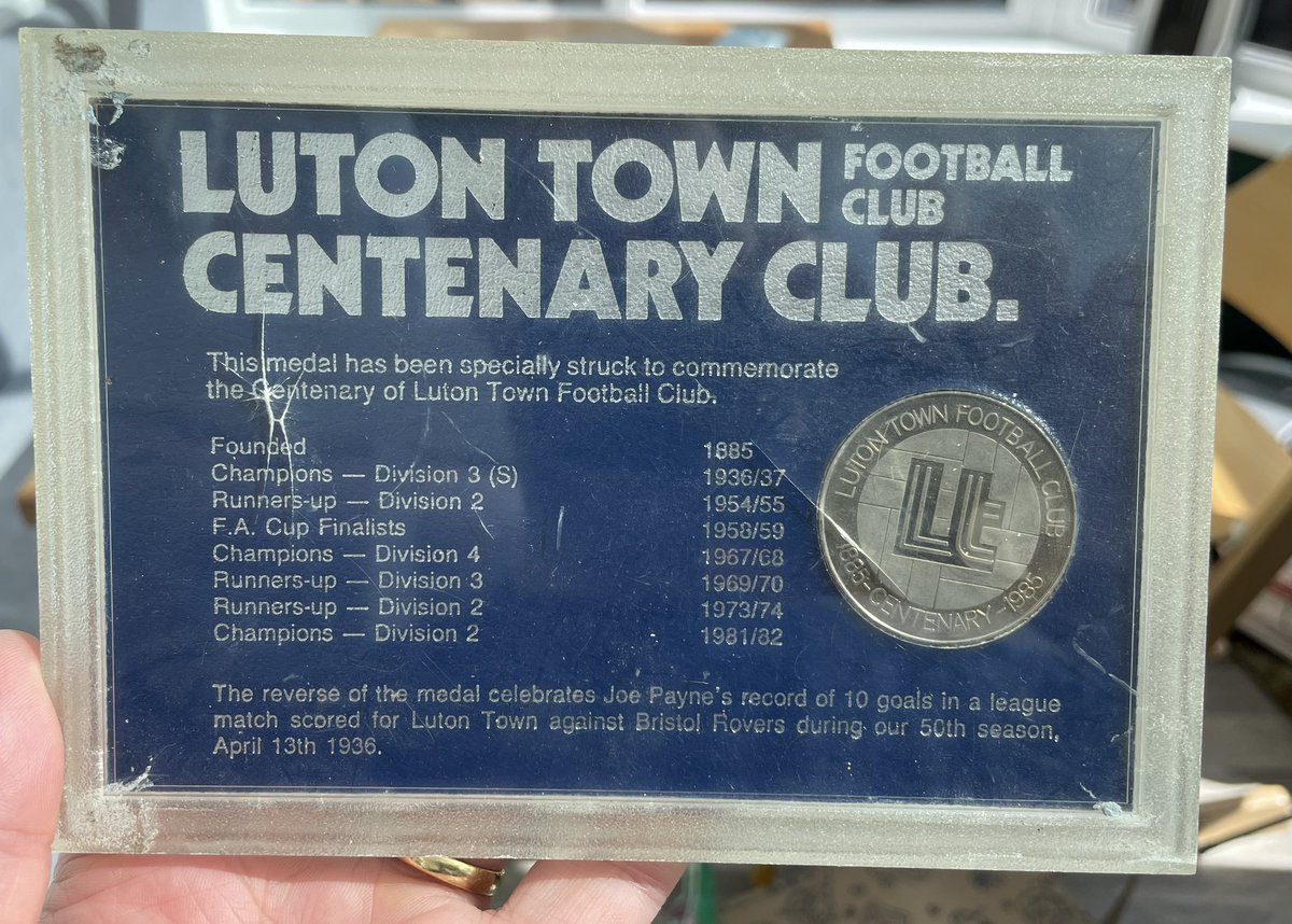 We few, we happy few, we band of brothers; We members of the Luton Town Centenary Club™️