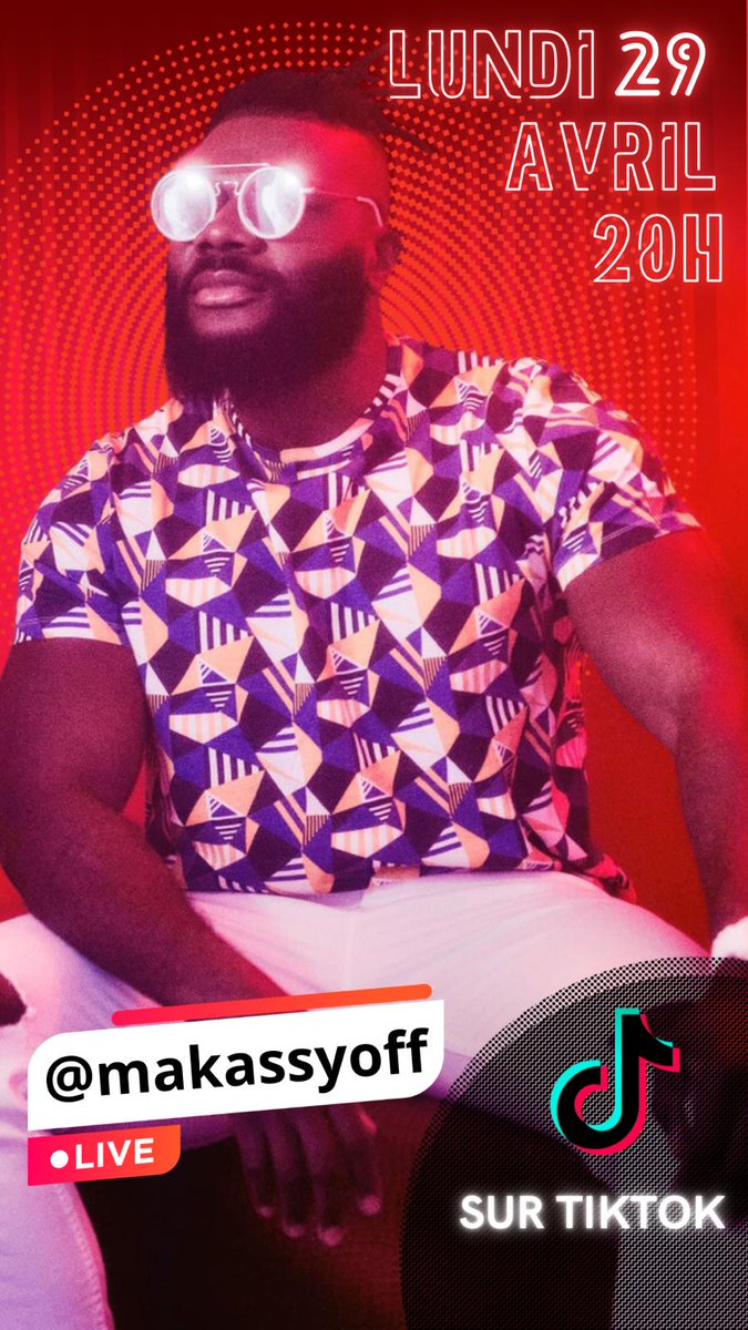 🎵 Hey AfroLoveuses!☀️
je vous prépare un live TikTok en détente ce LUNDI 29 AVRIL à 20h pour des discussions sans filtres et une ambiance chill ! 😏

tiktok.com/makassyoff

#LivePerformance #Tiktok #CommunityArtistique
#liveartistique #makassy #Afrolove #congo
#musiqueafro
