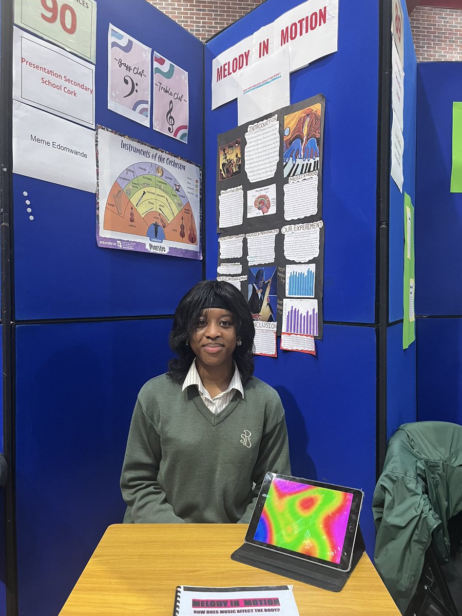 Well done to Meme who displayed her project ‘Melody in Motion’ at SciFest in MTU last Friday #presentationballyphehane #proudofourstudents