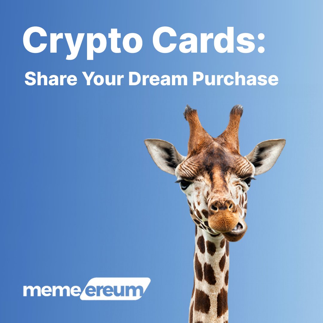 Ever thought about buying a pet giraffe with a #cryptocard? 🦒 Yup, those global crypto cards can make it happen! 

What's your wild purchase fantasy? Let's dream big! 💭💳