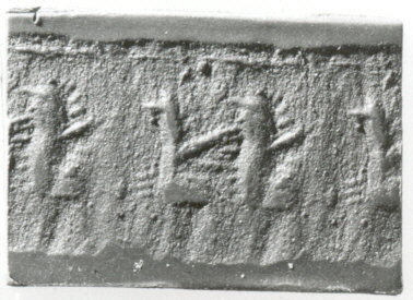 Cylinder seal with monsters or animals metmuseum.org/art/collection…