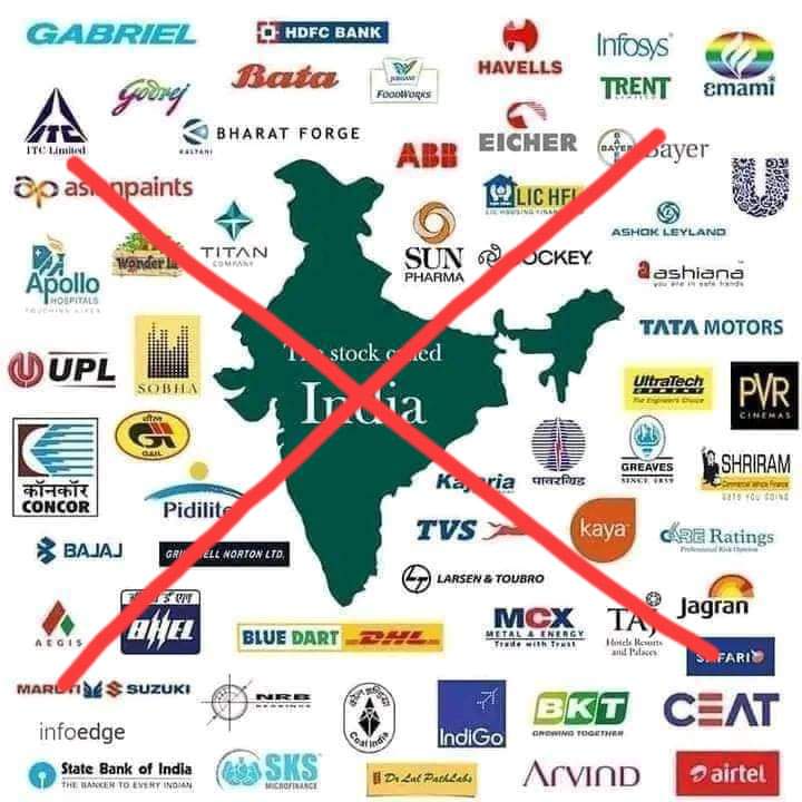 𝐁𝐨𝐲𝐜𝐨𝐭𝐭 𝐈𝐧𝐝𝐢𝐚𝐧 𝐏𝐫𝐨𝐝𝐮𝐜𝐭𝐬 🚫
#IndiaOut #BoycottAsianPaints #BoycottBata #BoycottTitan #BoycottTVS #BoycottAshokLeyland #BoycottGabriel #BoycottSobha #BoycottSunPharma #BoycottBajaj #boycottindian_product #FreePalestine