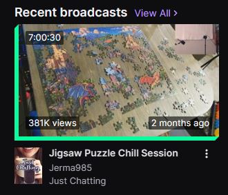 I realized I haven't seen Jerma stream in a while, so I checked, and his last stream was a seven hour jigsaw puzzle stream💀If that ain't the most Jerma thing ever