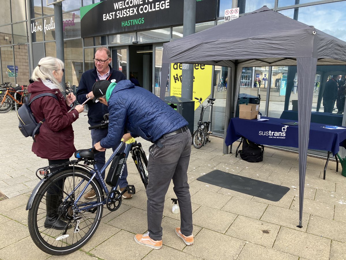 On Monday, as part of our improving user experience, we conducted a bike security marking day at Station Plaza Hastings. The event formed part by of Earth Day at the @WeAreESCG and was conducted in partnership with @Sustrans