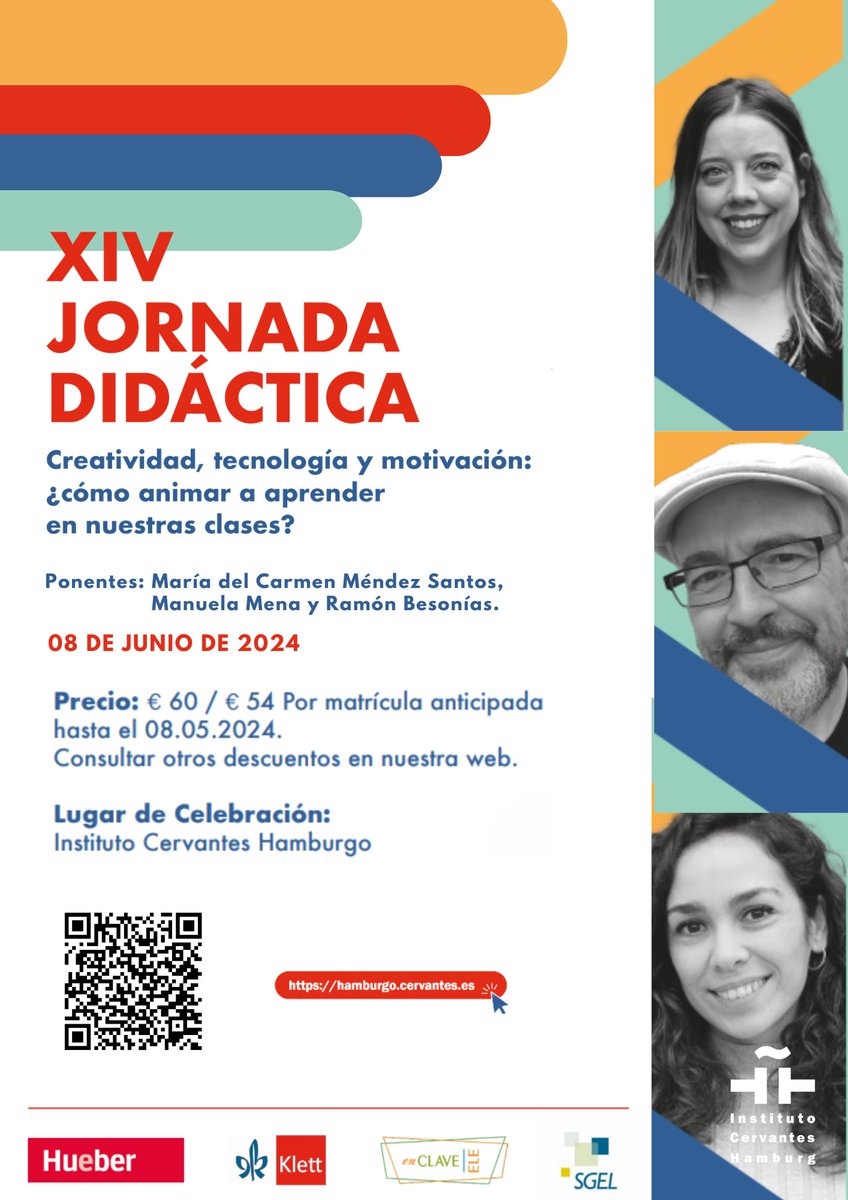 ¿Nos vemos el 8 de junio en el @InstCervantes de Hamburgo😍?

📲hamburgo.cervantes.es/es/formacion_d…

#twitterele @todoele @ramon_besonias