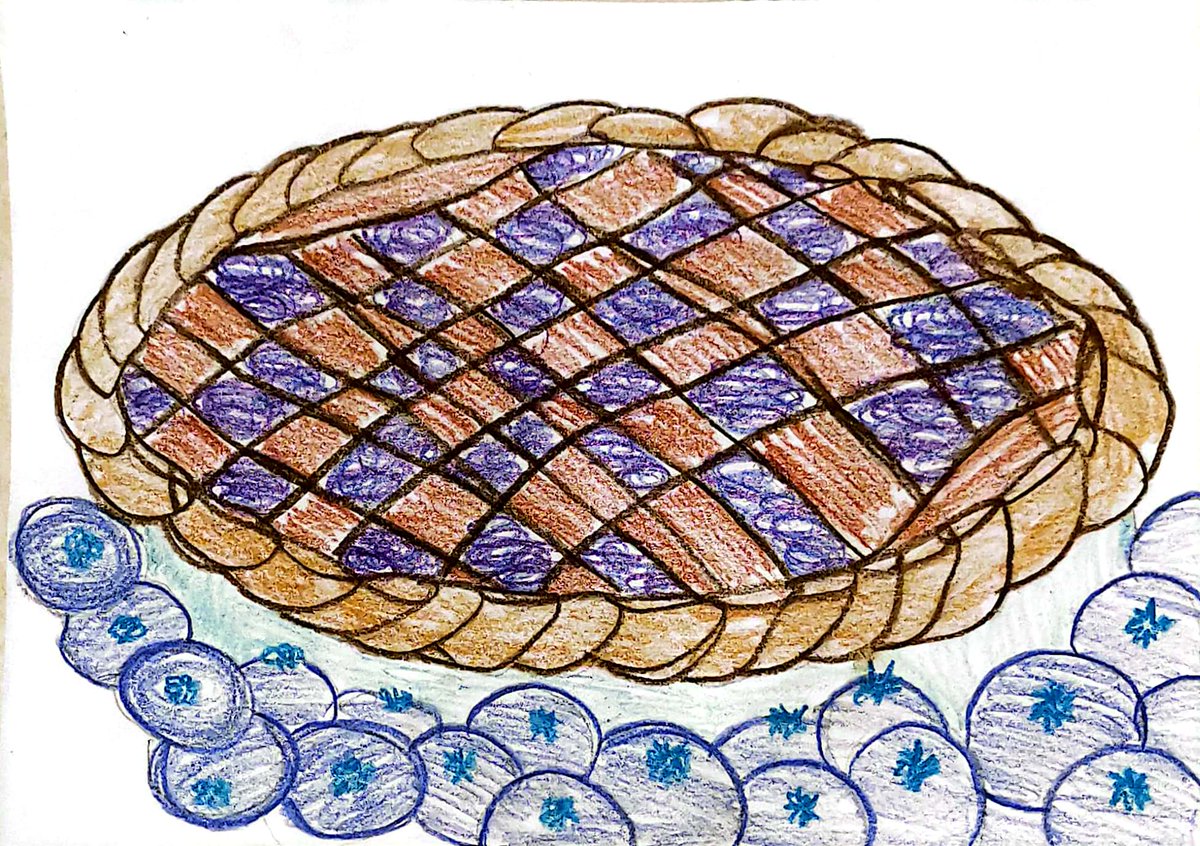 #April2024

#blueberrypie

Day 28 Draw blueberry pie

 “One berry, Two berry, Pick me a blueberry” 

#BruceDegen

#gratitudetherapy
#journalingtherapy 
#manifestationtherapy 
#drawingtherapy
#coloringtherapy
#mandalarttherapy
#mindfulnesstherapy
#doddlearttherapy