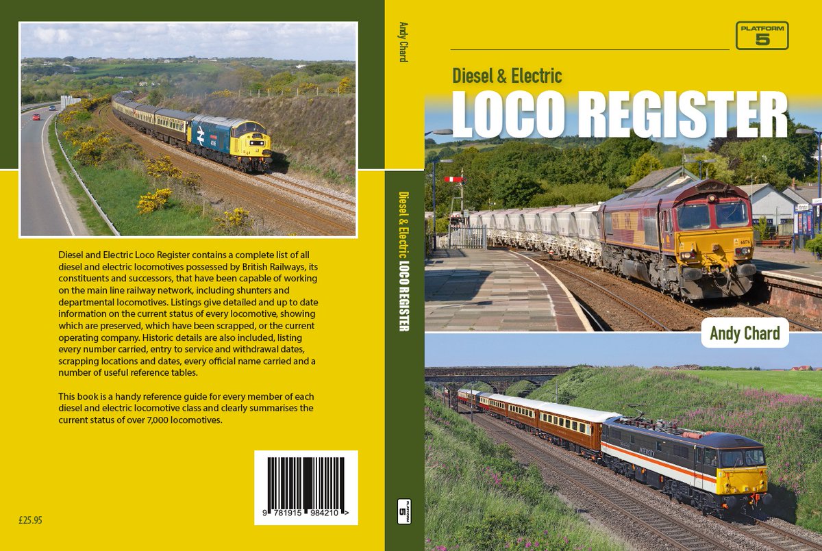 Get £3 off the new Diesel & Electric Loco Register by entering discount code REG6 at the checkout. It's a complete reference source for every main line loco to have worked on the network - perfect for updating all your sightings and haulages! More info at tinyurl.com/pz2xk5f8