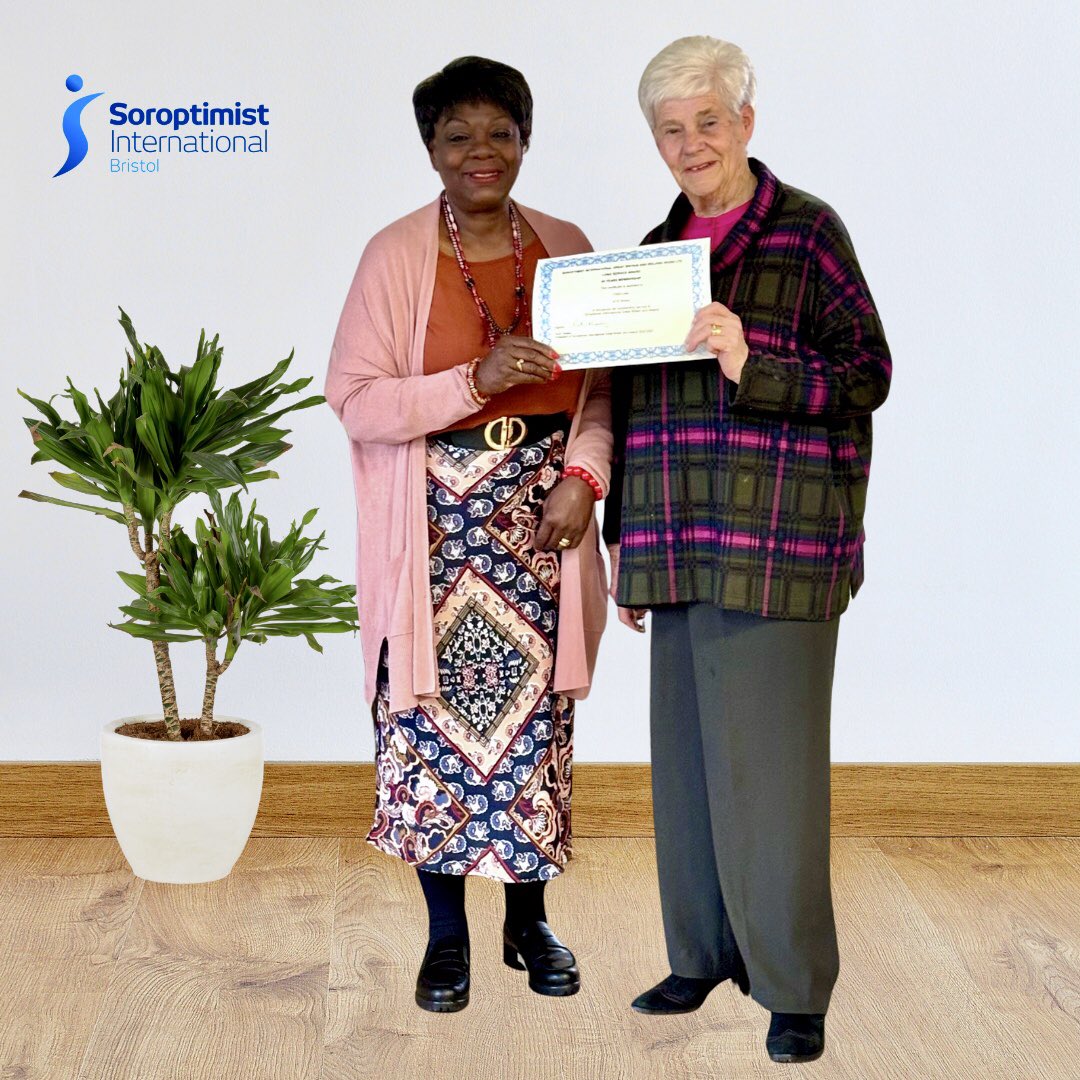 At our AGM on April 22nd, Ofunmilola presented Carol with a Certificate to recognise 45 years of service as a Soroptimist. Carol has been a role model & mentor for many, inspiring others to also become actively involved in making a difference. @SIGBI1 #SoroptimistBristol #Bristol