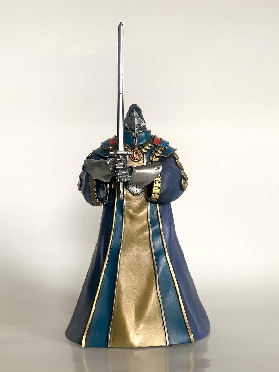 wombat_147's tweet photo. バシル・バルバロッサ大王(円卓の騎士)完成しました。
1/16です。
頭部差し替えでフードを被った仮面姿にもできます。
やったー、今年最初の完成品だぜ！

#FSS_jp https://t.co/BqqNDbzltG