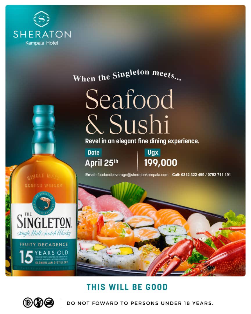 My dear seafood lovers 📢📢 Hear ye, hear ye! The night where we indulge in delicious Seafood and Sushi is almost upon us! Let us gather tomorrow 25th of April at @KampalaSheraton from 7pm and feast! 😅😅😅 See ya thennn #PlaceToBe #MarriottHotel