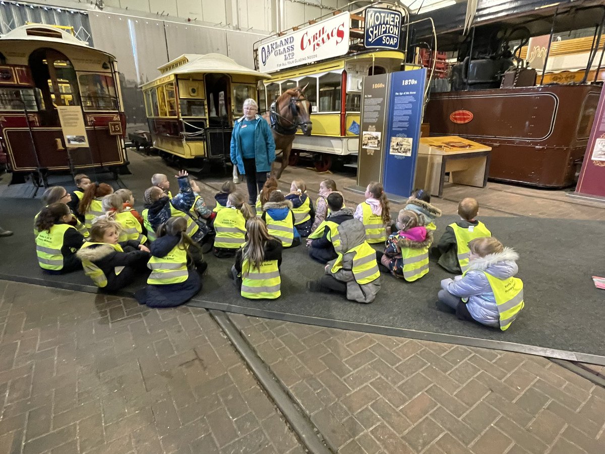 Class 1 have arrived at @CrichTramway and are ready for an exciting day.