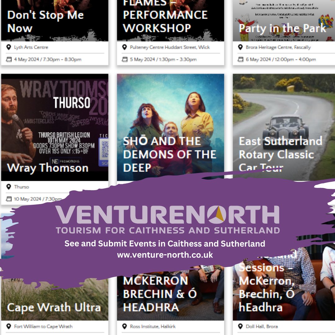 📅May has something for everyone including: comedy gigs, classic car tours, sporting adventures, creative workshops, markets, wildlife-watching events! 📅Any business or organisation can submit a free event listing: venture-north.co.uk/events